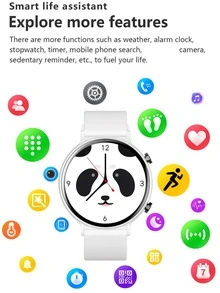 Round Smart Watch - White - View 11