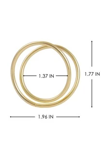 2-30 件金属螺旋餐巾环，适用于餐桌装饰、婚礼、派对、宴会（哑光金） - 黃色 - 查看 5