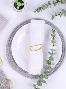 2-30 件金属螺旋餐巾环，适用于餐桌装饰、婚礼、派对、宴会（哑光金） - 黃色 - 查看 8