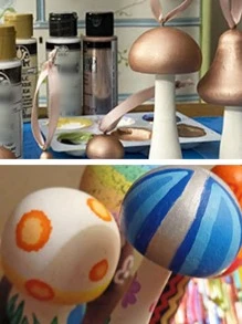 6入組素色木蘑菇創意多用途木蘑菇用於繪畫、裝飾、工藝 - 白色 - 查看 4