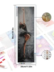 Figure Graphic DIY Diamond Unframed Painting - Multicolor - View 6