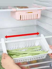 1 Hộp PP Tủ Lạnh Bảo Quản, Tối Giản Đồng Bằng Giỏ Đựng Đồ Tủ Lạnh Cho Nhà Bếp - Hồng - Xem 3