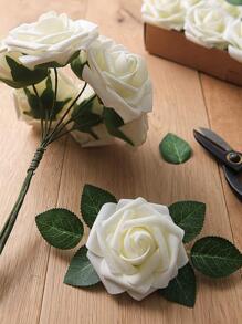 3pcs PE Artificial Flower, Modern Artificial Flower For Home - Burgundy - View 6