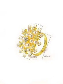 1 chiếc nhẫn trang trí khăn ăn đính đá - Nhiều màu - Xem 4