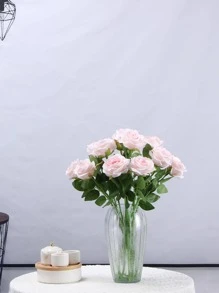 1入組滌綸人造花現代家用人造花派對 - 淺粉色 - 查看 4