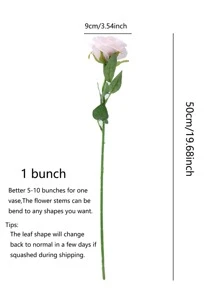 1入組滌綸人造花現代家用人造花派對 - 淺粉色 - 查看 6