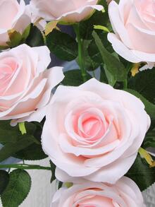 1入組滌綸人造花現代家用人造花派對 - 淺粉色 - 查看 5