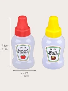 2 piezas Botella para exprimir salsa mini - Multicolor - Ver 8