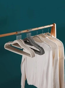 10pcs ABS Clothes Hanger, Minimalist Plain Clothes Hanger For Home