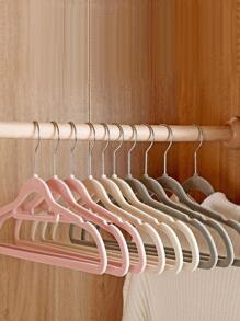 10pcs ABS Clothes Hanger, Minimalist Plain Clothes Hanger For Home