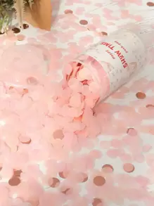 1set Paper Throwing Confetti, Modern Round Shaped Throwing Confetti For Party - Pink - View 1