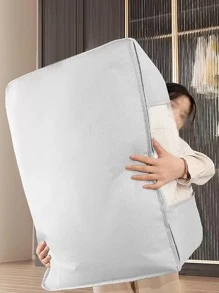 1pc Solid Color Storage Bag, Minimalist Non-Woven Fabric Closet Storage Bag For Home  Decorations   Autumn Decor Festival Decor Room Decor Home Decor Fall Decor Bedroom Decor - Grey - View 4