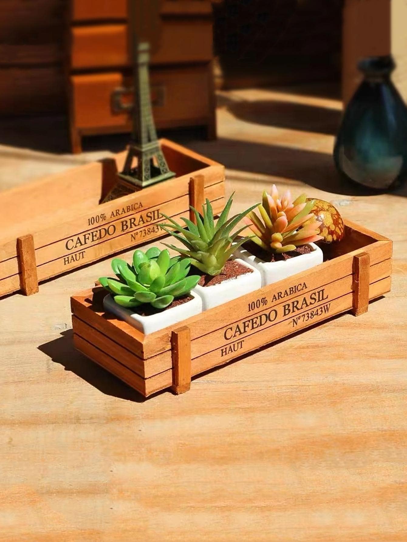 1入組字母圖案花盆 - 黃色 - 查看 1