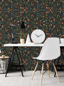 SUPSTICKER 1pc PVC Wall Adhesive Roll, Flower Pattern Waterproof Wall Paper For Home - Multicolor - View 1