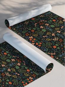 SUPSTICKER 1pc PVC Wall Adhesive Roll, Flower Pattern Waterproof Wall Paper For Home - Multicolor - View 2