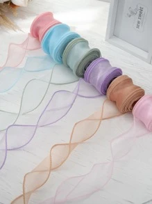 1 Set (9m) Blumen Geschenkband, bunte Dekorations-Schnüre für Partys - Schwarz - Übersicht 5