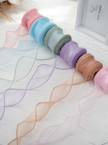 1 Set (9m) Floral Bow Gift Ribbon, Party Decoration Colorful Strings - Beige - View 4