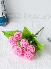 1入組塑料人造花花束婚禮用人造花束家居裝飾 - 粉色 - 查看 3