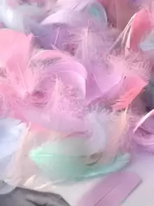 100 pièces Remplissage de boîte-cadeau à motif de plumes