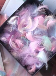 100 pièces Remplissage de boîte-cadeau à motif de plumes