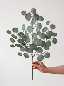 1 件人造银元桉树叶喷雾，绿色，25.6 英寸高，人造绿植，人造桉树枝，用于花束，婚礼节日装饰，假植物，秋季装饰，房间，书桌，花园装饰，房间装饰用品，情人节，礼物，生日，毕业，家居装饰，返校学校用品