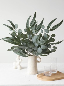 1pc Artificial Plant, Romantic Artificial Leaf For Home Decor - Green - View 1