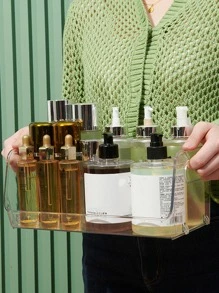 1 PC Nhựa Trang Điểm Giá Đựng Đồ, Tối Giản Nhiều Lớp Trang Điểm Giá Đựng Đồ Cho Hộ Gia Đình - Trong sáng - Xem 8