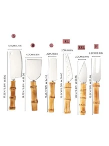 1入組竹子手柄奶酪刀 - 彩色 - 查看 6