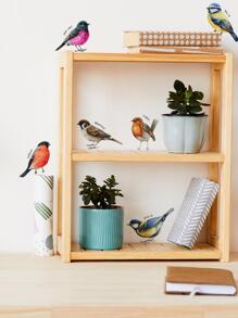 1 件鸟图案墙贴、贴纸、墙贴花、乙烯基贴花用于家居装饰、春季装饰品让您的家焕然一新、Rama 装饰贴纸 - 彩色 - 查看 3