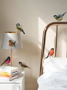 1 件鸟图案墙贴、贴纸、墙贴花、乙烯基贴花用于家居装饰、春季装饰品让您的家焕然一新、Rama 装饰贴纸 - 彩色 - 查看 4