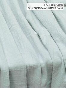 1 pieza Camino de mesa unicolor - Verde - Ver 3