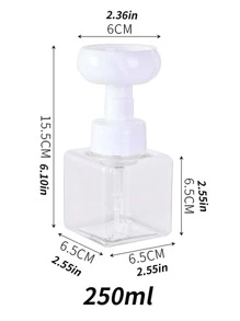 1pc Floral Design Foaming PP Lotion Dispenser,Creative Solid Durable Bathroom Soap Dispenser - Clear - View 2