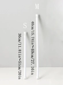 1入組免打孔伸縮桿家用多功能收納桿 - 白色 - 查看 2