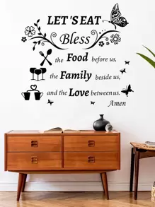 标语图形墙贴，PVC 自粘墙贴，用于家居装饰，贴纸，墙贴，乙烯基贴花用于家居装饰，春季装饰品让您的家焕然一新，节日装饰贴纸礼物生日毕业厨房装饰 - 彩色 - 查看 5