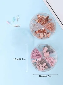 Paper Clip & Push Pin & Binder Clip Set 72pcs - Multicolor - View 6