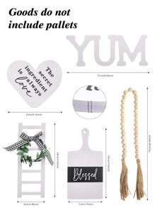 1 套 DIY 装饰工艺品，农场风格桌面装饰，适用于家居装饰最佳礼物生日盘子厨房配件厨房装饰餐桌托盘托盘水果托盘托盘装饰 - 彩色 - 查看 5