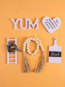 1 套 DIY 装饰工艺品，农场风格桌面装饰，适用于家居装饰最佳礼物生日盘子厨房配件厨房装饰餐桌托盘托盘水果托盘托盘装饰 - 彩色 - 查看 3