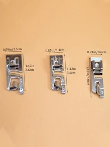 3pcs Handheld Sewing Machine Presser Foot, Sewing Machine Accessories, Presser Foot - Silver - View 6