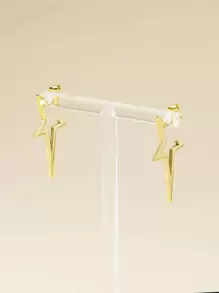 Bông tai vòng cổ thiết kế ngôi sao - Vàng - Xem 1