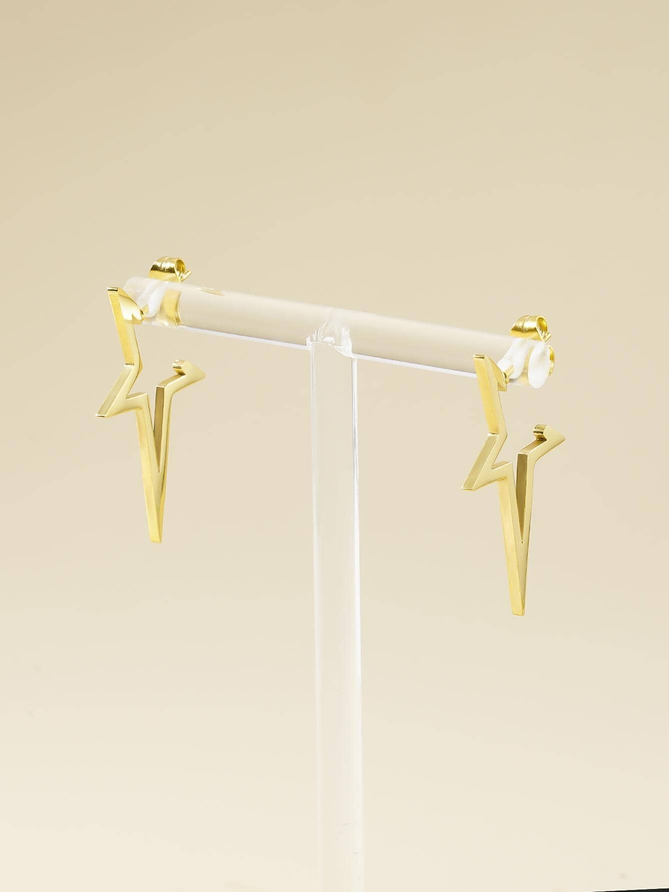 Bông tai vòng cổ thiết kế ngôi sao - Vàng - Xem 1