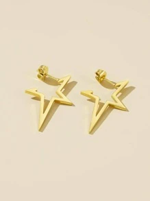 Bông tai vòng cổ thiết kế ngôi sao - Vàng - Xem 4