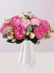 Nejlue Artificial Flowers/Plants1111 Home & Living 1 Bunch Artificial Peony Flowers, Artificial Peony Bouquet, Wedding Bridal Bouquet, Artificial Rose Bouquet For Home Decor,Room Decor,Table Decor,Wedding Decor,Bedroom Decor,Garden Decor,Indoor Outdoor Decor - Multicolor - View 1
