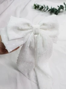 1pc Faux Faux Pearl & Bow Decor Curtain Tieback