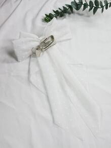 1pc Faux Faux Pearl & Bow Decor Curtain Tieback