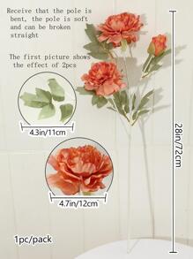 1入組人造花橙色滌綸假花用於家居裝飾婚禮派對 - 橘色 - 查看 6