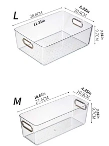 1 pieza Caja de almacenamiento de ropa interior de PET, estante de almacenamiento aleatorio simple y transparente, decoraciones de otoño, decoración de festivales, decoración de la habitación, decoración del hogar, decoración de otoño, decoración del dormitorio - transparente - Ver 2