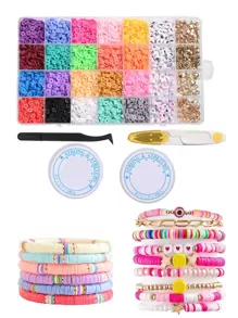 1 bộ Bộ phụ kiện trang sức DIY đính hạt - Nhiều màu - Xem 1