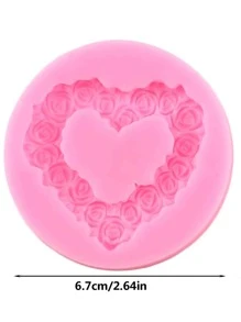 1 个花朵和心形 DIY 硅胶模具 - 粉色 - 查看 4