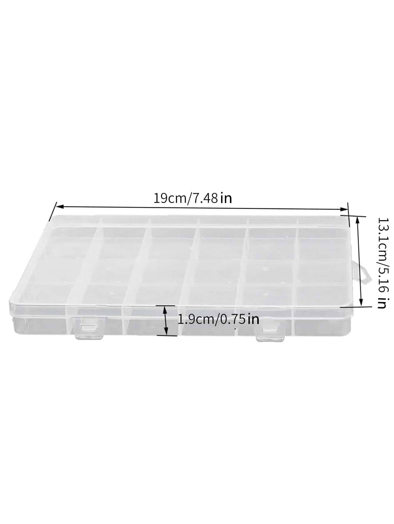 1pc 24-Grid Clear Jewelry Storage Box, Multifunction Plastic Ring Box ...