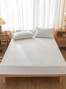 1 Trắng Trang Bị Tấm, Tối Giản Chất Liệu Vải Chần Gòn Chi Tiết Thoáng Khí Chống Thấm Nước Trang Bị Tấm Đáy Cho Gia Đình - trắng - Xem 4